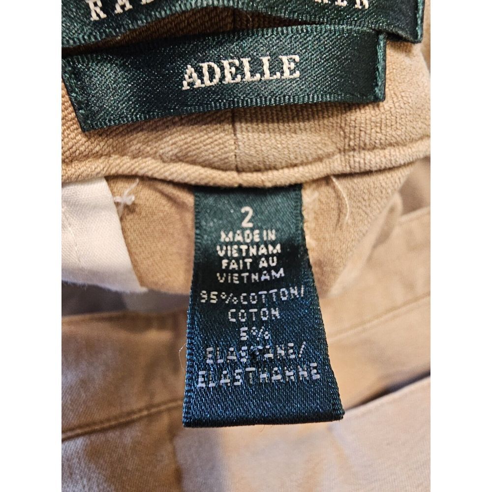 Lauren Ralph Lauren Adelle Pants/Jeans Tan Beige Light‎ Brown Womens Size 2 - Picture 6 of 7
